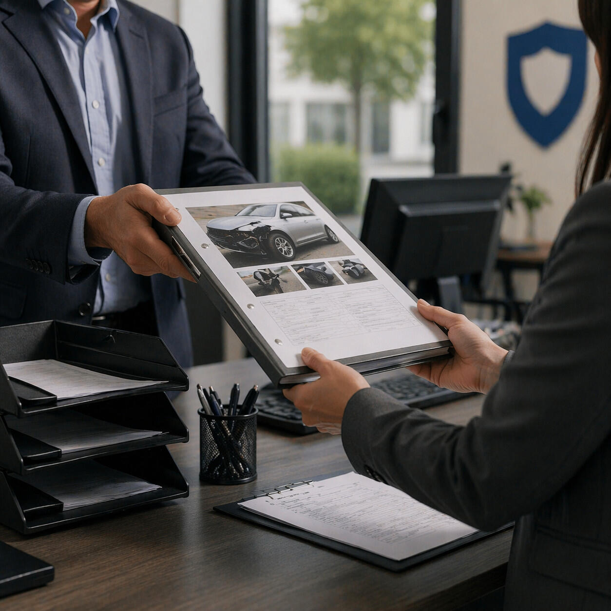 Dokumentenübergabe im modernen Büro Dokumentenübergabe im modernen Büro